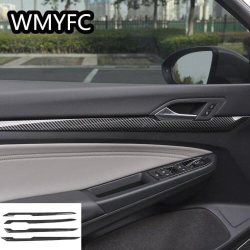 Car Inner Door Handle Cover Armrest Moulding Trim Sticker Strip For Volkswagen VW Golf 8 MK8 PRO 2020 2021 2022 Accessories