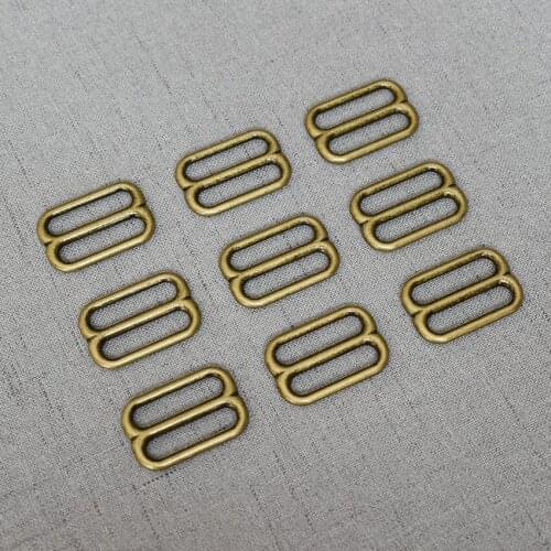 Bronze 25mm Metal Buckle for Bag Backpack Webbing Straps Slider Tri Glide Adjust Clasps DIY Crafts Accessories 25BXK-G