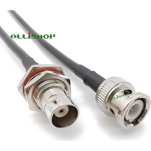 BNC Male to BNC Female Bulkhead LMR195 50 Ohm RF Coaxial Extension Jumper Cable 1/3/6/9/10/12/15/20/30M