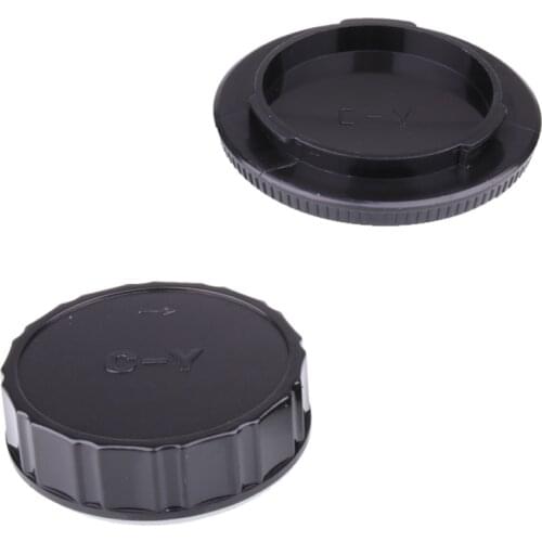 Camera Body Cap + Rear Lens Cap for Contax Yashica C/Y CY C-Y Mount DSLR SLR