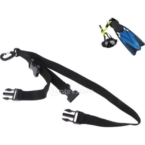 Scuba Diving Dive Diver Fin and Mask Keeper Webbing Holder Strap Lanyard Double Loop with Quick Release Buckle, Swivel Clip