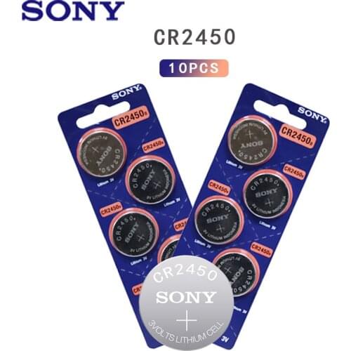 10PCS SONY 3V CR 2450 CR2450 Lithium Batteries KCR2450 LM2450 Button Cell Coin Battery For Watch Electronic Toy Remote