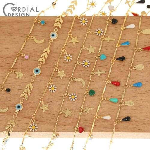 Cordial Design Copper Chain For Necklace/Paint Effect/Jewelry Accessories/Hand Made/DIY Making/Jewelry Findings & Components