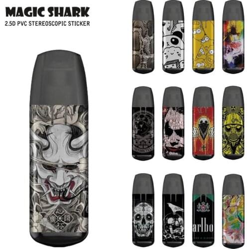 Magic Shark Stereo 3M Joker Simpson Panda Snake Skull Evil Sticker Tape Film Cover Case for JUSTFOG MINIFIT