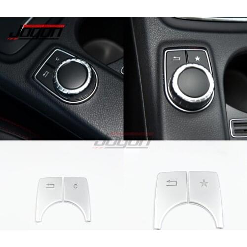 ABS For Mercedes Benz A B CLA GLA Class W176 W246 C117 X156 Console Media Buttons Sequins Cover Stickers Trim Car Accessories