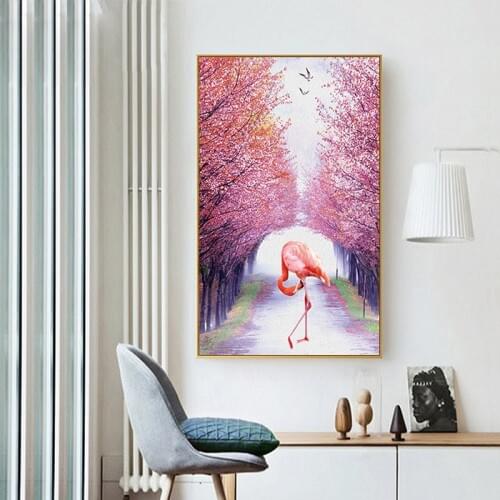 Pink Tree Wall Art Modular Sneaker Flamingo Pink Canvas Nordic Home Decor Painting Prints Poster for Living Room Girl Room Decor