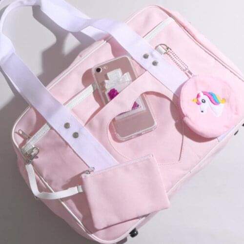 2020 New Ita Bag Japanese Heart Wego Window School Bag Girl Pink JK Uniform Handbag Shoulder Bag Tote Bag Lolita Cosplayer