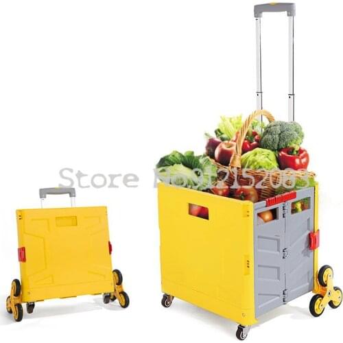 Grocery Shopping Cart, Small Cart, Can Sit On People, Household Folding Shopping Cart, Small Cart, Net Celebrity Portable Trolle