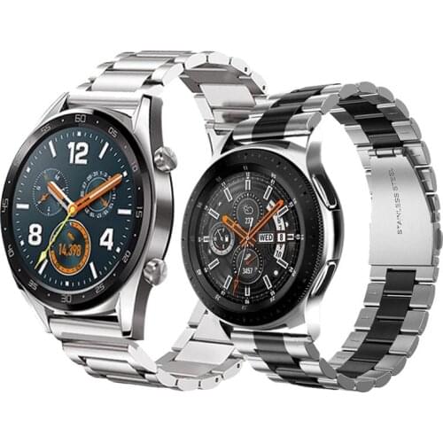 Watchband For Huawei GT 2 2e Watch Strap Galaxy Watch 3 Metal Stainless Steel Wrist strap For Huawei Watch gt Active 46mm Band