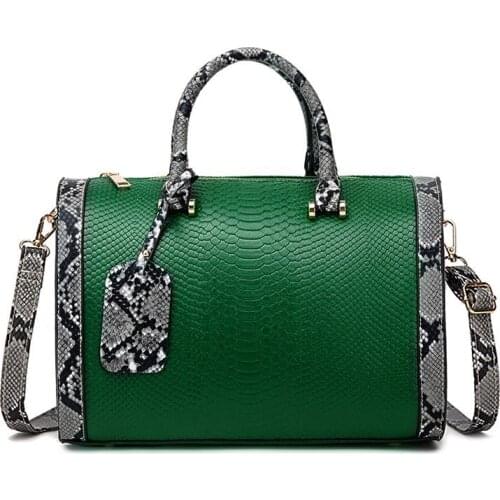 Luxury Handbags Women Bags Designer Boston Fashion Tote Bag Ladies Leather Shopping Serpentine Pattern Messenger Shoulder Bags