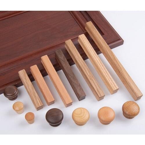 American Home Wardrobe Door Knob Indoor Furniture Solid Wood Knobs and Handle Bedroom Dresser Drawer Pulls Hardware Accessories