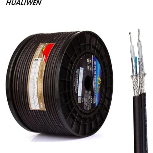 Silver plated double row silver plated copper 112 network shielded cable double row audio cable four RCA lotus line