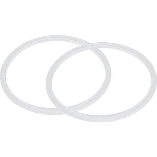 Silicone gasket Sealing ring for pressure cooker 22 cm inner diameter, 2 pieces, transparent