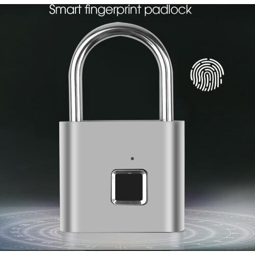 Fingerprint Padlock USB Rechargeable For Door Luggage Case Bag Lock Anti-Theft Security Keyless Smart Fingerprint Lock