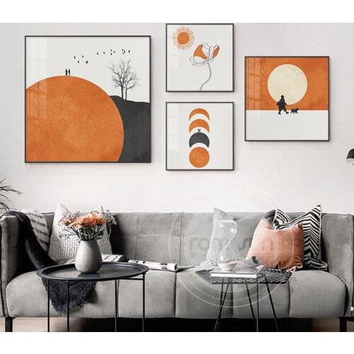 Modern Landscape Canvas Poster Nordic Couple Abstract Figure Wall Art Print Painting Decoration Picture Scandinavian Home Decor