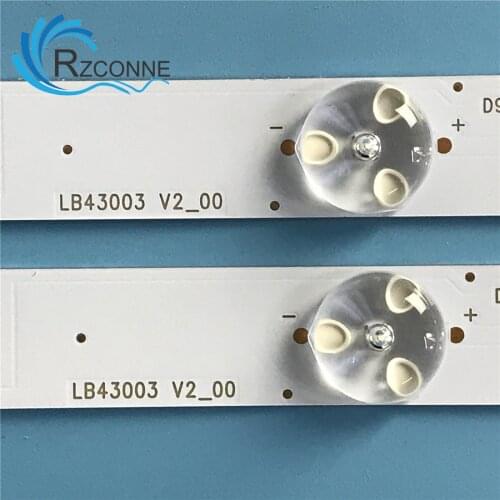 LED Backlight strip 10 Lamp For Philips 43"TV LB43003 V2_00 LB43101 TPT430US TPT430H3 43PFS4131 43PFS5531 43PFS5532 43PUT4900