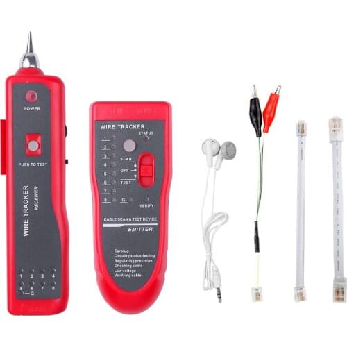 Network LAN Cable Tester Cat5e Cat6 RJ45 UTP STP Detector Line Finder Telephone Wire Tracker Tracer Diagnose Tone Tool Kit