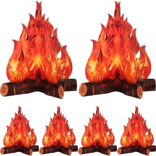 Halloween Decorations 3D Flame Cardboard Funny Party Decor for Home Easter Christmas Props New Year 2022 Flame Ornaments