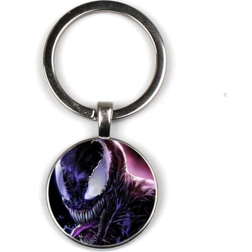 Venomous Guardian Keychain Glass Time Gem Keychain Key Jewelry DIY Custom Photo Personality Gift , Keychains