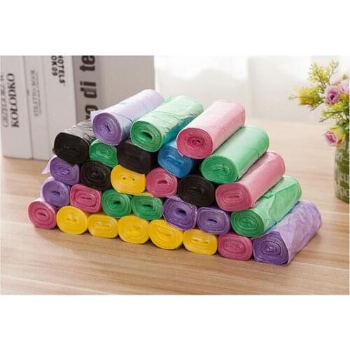 High quality thickened5 rolls of 100household classified garbage bags color disposable point-break garbage bags kitchen plast