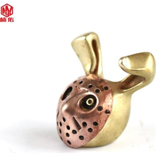 1PC Rabbit Brass Red White Copper EDC Paracord Beads Lanyard Pendants Knife Beads Umbrella Rope Cord Necklace Bracelet Beads