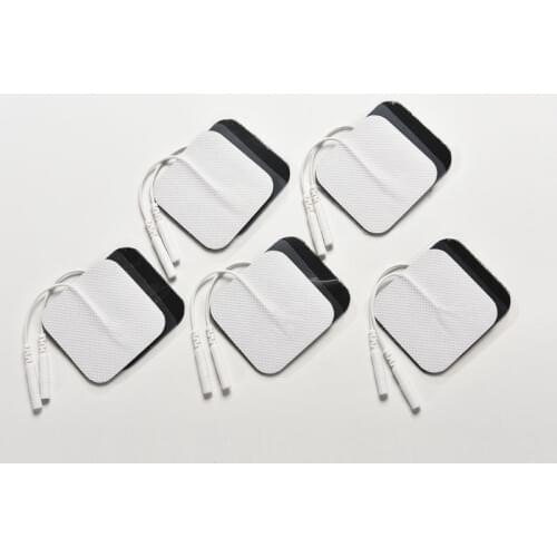 10 Pcs Reusable Electrode Pads for Tens EMS Unit with 2mm Connector for Slimming Massage Digital Therapy Machine Massager 5x5cm