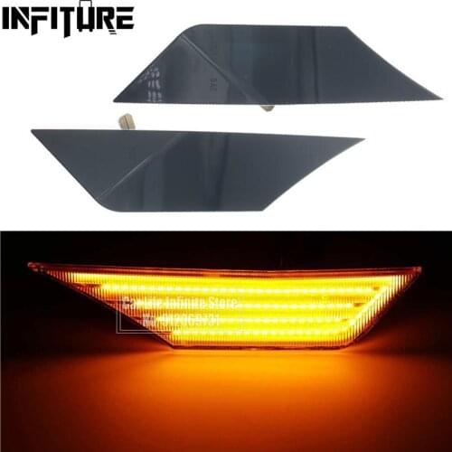 2pcs Side Marker Lights For Honda Civic 10th Gen 2016-2020 Side Marker Repeater Light Turn Signal Lights Indicator Lamps