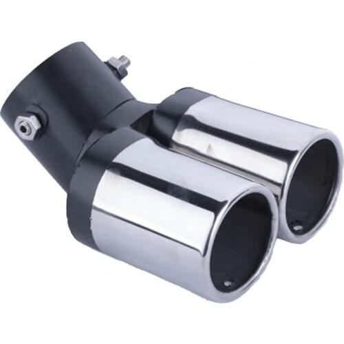 80% Hot Sell 704C Exhaust Pipe High-temperature Resistant Drain Design Stainless Steel Double Outlet Exhaust Pipe Tail Throat fo
