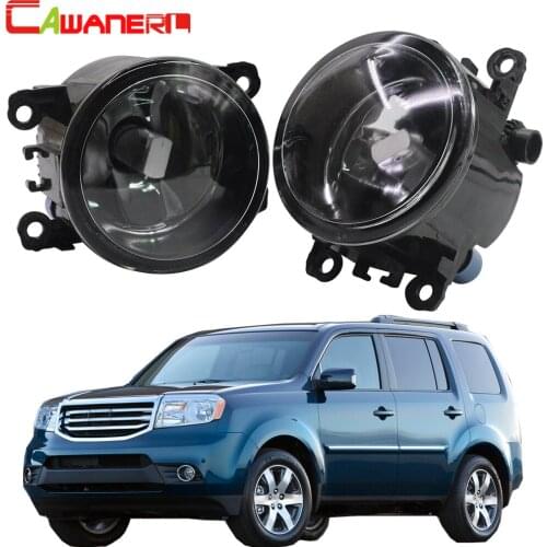 Cawanerl For Honda Pilot 3.5L V6 2012 2013 2014 2015 Car Fog Light Lampshade + H11 LED / Halogen Bulb DRL Daytime Running Lamp