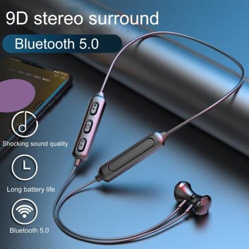 BT95 Wireless Bluetooth 5.0 Earphones Magnetic Sports Running Headset Waterproof Sport Earbuds Noise Reduction Headphone for IOS