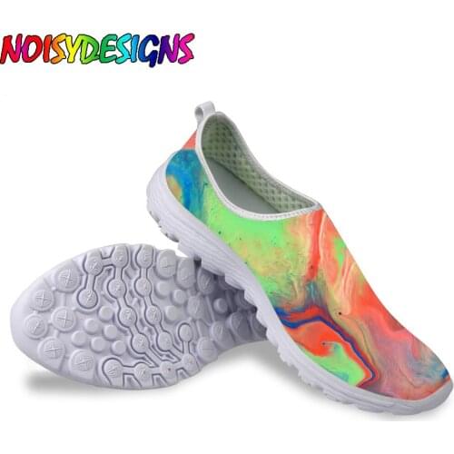 NOISYDESIGNS New Arrival Shoes Women In Womens Casual Shoes Watercolor Color Sneaker Paint Teenage Girls Studnets Beach Shoes