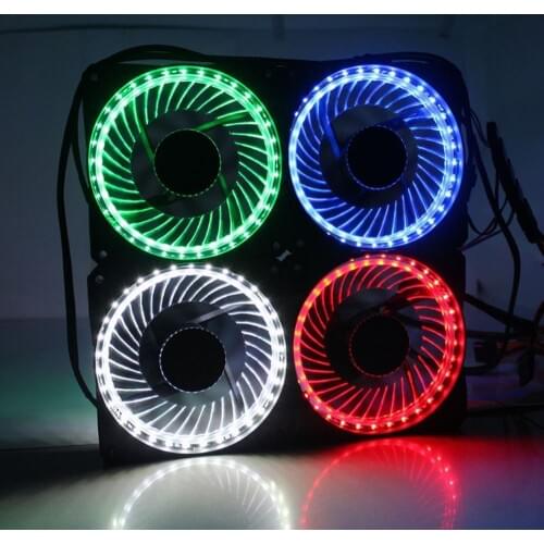 Gdstime 32 Lights LED Silent 120mm Fan PC Computer 12cm DC Cooling Fan 12V 120mmx25mm 3Pin 4Pin cooler Green Blue White Red Fan