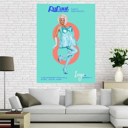 Hot Sell Custom RuPauls Drag Canvas Painting Poster Home Decor Cloth Fabric Wall Art Poster for Living Room