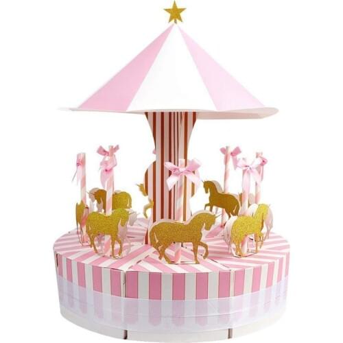 Carousel theme Wedding Favor Boxes Candy Boxes Gifts Box for Wedding, Party, Baby Shower, Birthday Decoration, 1 Set