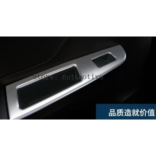 Steel Door Armrest Window Switch Cover 4pcs For Subaru XV Crosstrek 2012-2017