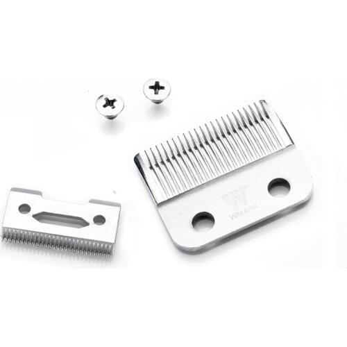 Professional Stagger-Tooth 2-Hole Hair Clipper blade high carton steel Clipper replacement movable and Static blade with screw