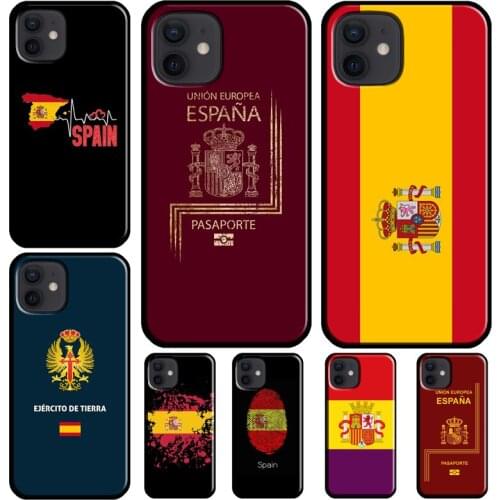 Spain passport Spanish Flag soft Case for iPhone 11 12 Pro Max 12 Mini 7 8 XR SE X XS MAX 6s 7 8 Plus 5S cover