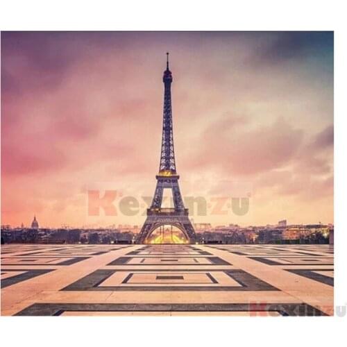 Kexinzu Full 5D DIY Square/Round Drill Diamond Painting "Tower" 3d Diamond Embroidery Mosaic Cross Stitch Decor Gift KD56