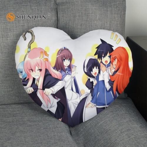 Zero Tsukaima Heart Shape Pillow Cover Custom zipper Pillowcase Just Cover No Core Size 41x36cm,47x42cm
