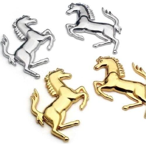 New 3D Metal Chrome Car Styling Running Horse Emblem Badge For Ford Mustang Shelby GT Rear Trunk Decor Sticker Car Accessories