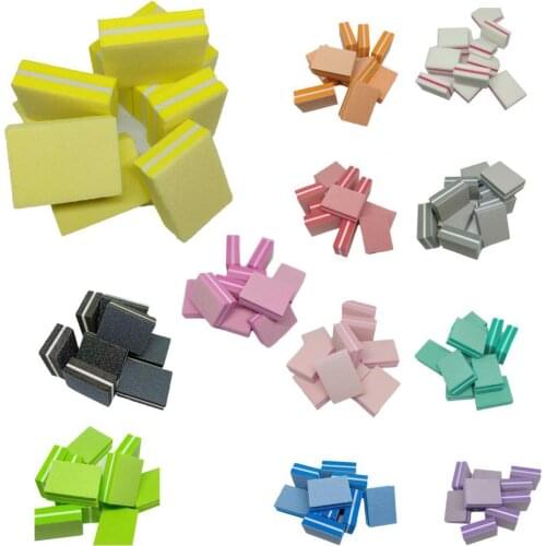 50Pcs / Bag Buffing Sanding Files Block Pedicure Manicure Nail File Mini Multi-function Sponge Manicure Tools Buffer Blocks Nail