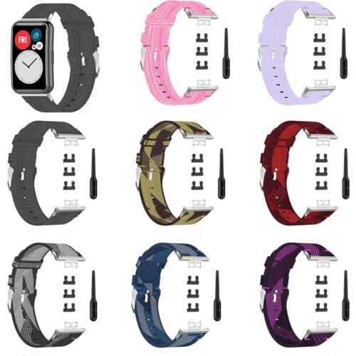 2020 Nylon Woven Band For Huawei Watch FIT Strap Watchband For Huawei fit Wristband Replace sport Bracelet Accessories Correa