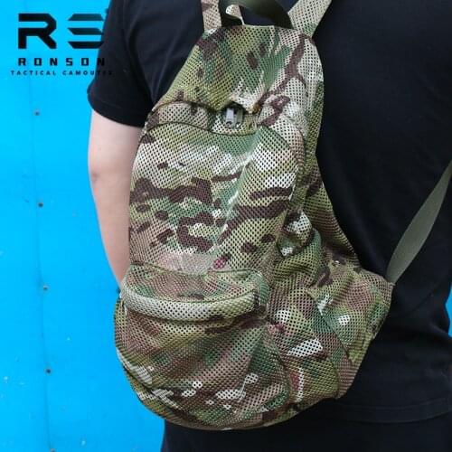 Rong Sheng Tactics Fashion Trend Casual Camouflage Mesh Fabric Folding Ultra-lightweight Mesh Backpack