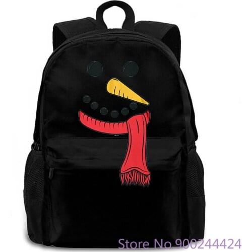 Snow with Red Scarf - Christmas New Unisex Low Price for n Boys women men backpack laptop travel school adult student