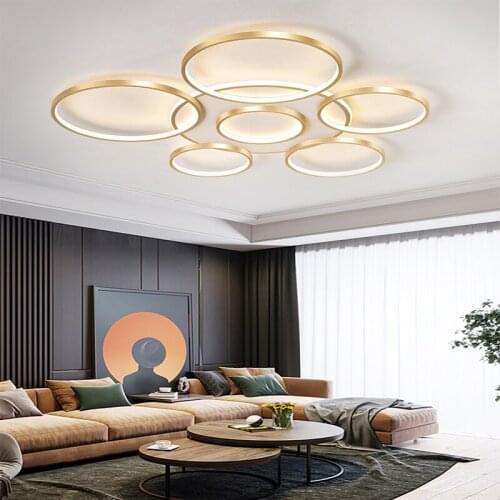Modern living room hotel bedroom LED ceiling lamp restaurant villa balcony ring lighting direct sales