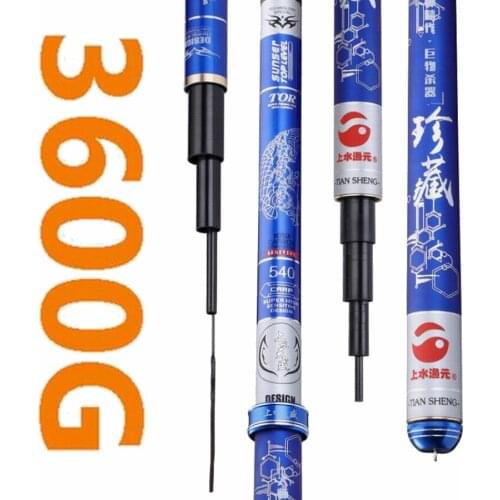 SYNTHA Reserva 3600G Powerful Deep Water Superlong Superhard Super Long Telescopic Fishing Rod Hi-Carbonfiber 5.4m 7.2m 10M