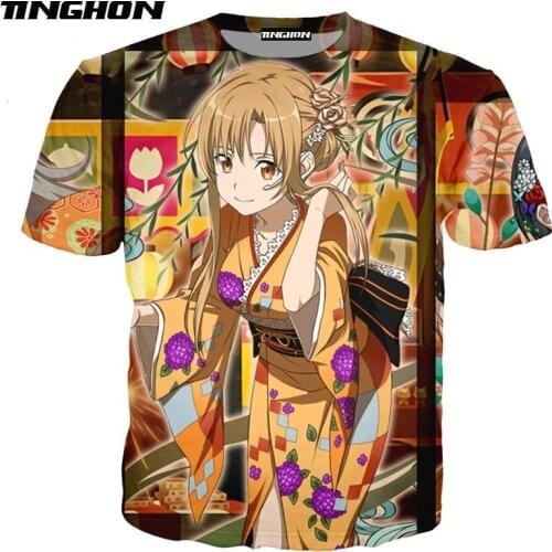 XS-7XL 3D Printing Anime Sword Art Online T-Shirt Fashion Cosplay Campus Swimsuit T-Shirt Cartoon Beauty Christmas T-Shirt