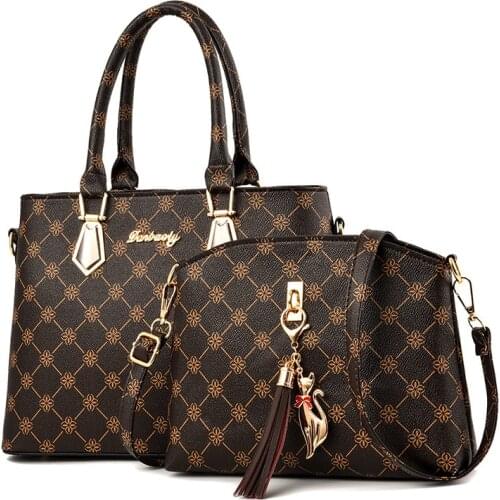 Women Bags Set 2 Pcs Leather Handbag Women Crossbody Bags for Women 2020 Ladies Hand Bags Messenger Bag Sac a Main Femme