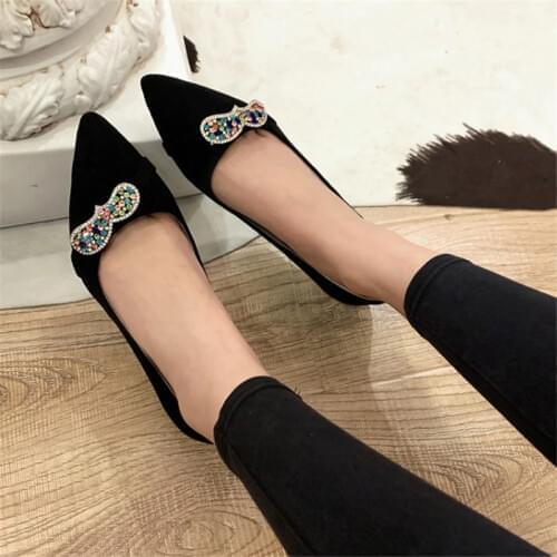 PXELENA NEW European Vogue 2020 Spring Autumn Rhinestone Pumps Women Kitten High Heels Crystal Office Lady Shoes Plus Size 34-43
