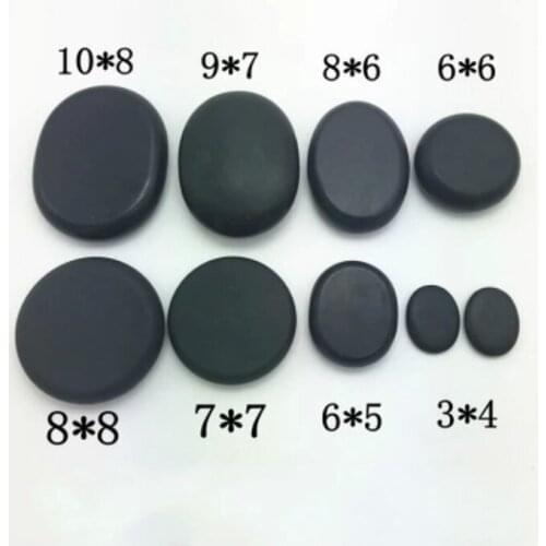 2pcs/lot Natural Energy Massage Stone Set Hot SPA Rocks Basalt Stone 8*8cm / 6*8cm Therapy Stone Pain Relief Health Care Tool